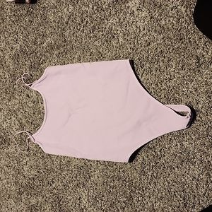 Lavender spaghetti strap bodysuit